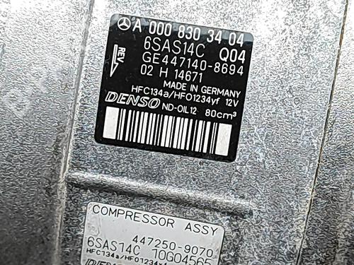 AC compressor MERCEDES-BENZ A-CLASS (W177) AMG A 35 4-matic (177.051) | BP32101533M34