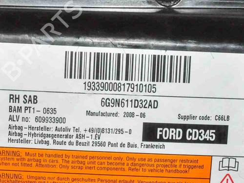 Right seat airbag FORD MONDEO IV (BA7) 2.0 TDCi | BP6722000C14 