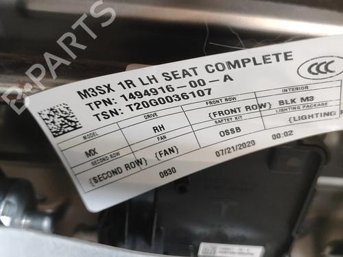 Left front seat TESLA MODEL X (5YJX) P100D AWD | BP33384879C15  - Image 9