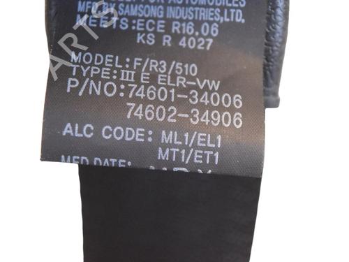 Front right seatbelt SSANGYONG KORANDO (CK) 2.2 Xdi | BP30254045I25
