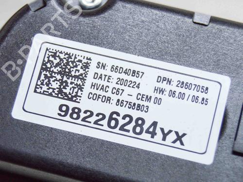 Climate control OPEL CROSSLAND X / CROSSLAND (P17, P2QO) 1.2 (75) | BP11252835I5 