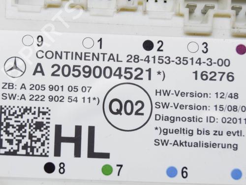 Electronic module MERCEDES-BENZ C-CLASS (W205) C 220 BlueTEC / d (205.002, 205.004) | BP7082653M83 