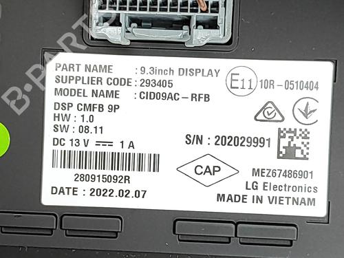 Display RENAULT ZOE (BFM_) ZOE (BFMC, BFMD) | BP36564708C48 - Image 4