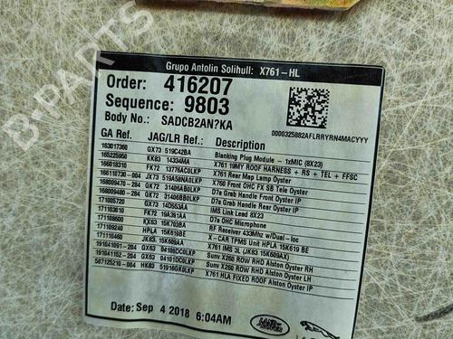 Interior roof JAGUAR F-PACE (X761) 2.0 TD4 | BP29829705I12