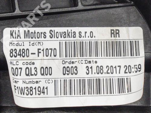 Rear right window mechanism KIA SPORTAGE IV (QL, QLE) 1.6 T-GDI AWD | BP6746513C25 