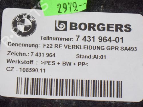 Boot lining BMW 2 Coupe (F22, F87) 220 d | BP14620669I3 