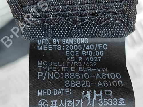 Front right seatbelt HYUNDAI i30 (GD) 1.6 CRDi | BP25786988I25 