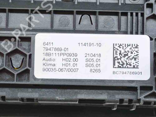 Airco bedieningspaneel BMW 5 (G30, F90) 530 e Plug-in Hybrid | BP7902038I5 