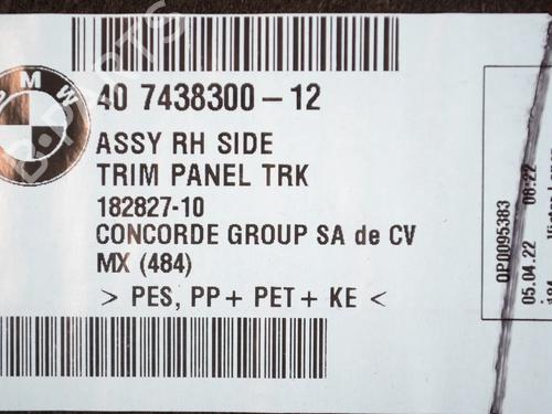 Boot lining BMW 3 (G20, G80, G28) 320 i | BP33362822I3 - Image 5