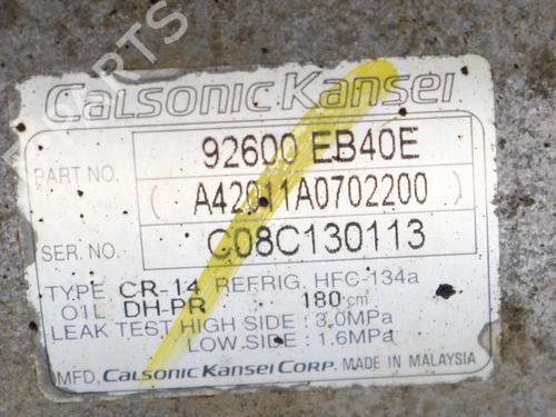 AC compressor NISSAN NAVARA NP300 (D40) 2.5 dCi 4WD | BP6749802M34 