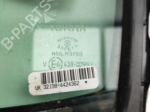 Rear left door window TOYOTA PRIUS (_W6_) 2.0 PHEV (MXWH61L, MXWH61) | BP30004618C20 