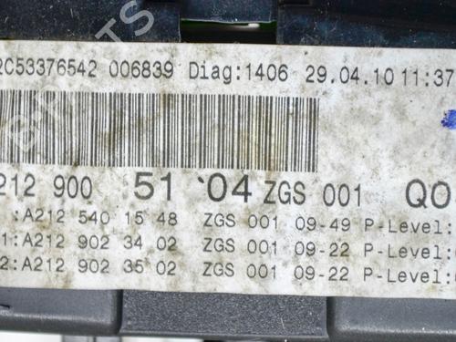 Instrument cluster MERCEDES-BENZ E-CLASS (W212) E 350 CDI (212.023) | BP7267734C47 
