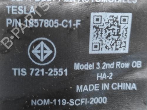 Rear right seatbelt TESLA MODEL 3 (5YJ3) EV | BP34190558I28  - Image 7