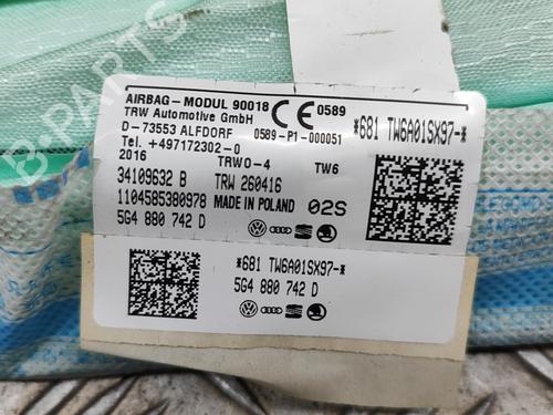 Right curtain airbag VW GOLF VII Variant (BA5, BV5) 2.0 TDI | BP17635036C12 