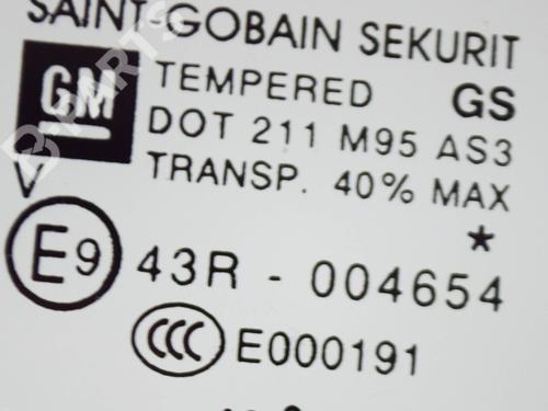 Rear left quarter glass OPEL CORSA E (X15) 1.4 (08, 68) | BP10400242C93 
