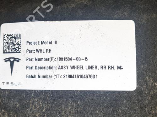 Wheel arch TESLA MODEL 3 (5YJ3) EV | BP27748896C56 