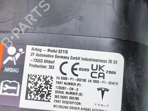 Driver airbag TESLA MODEL 3 (5YJ3) EV | BP32269321C9