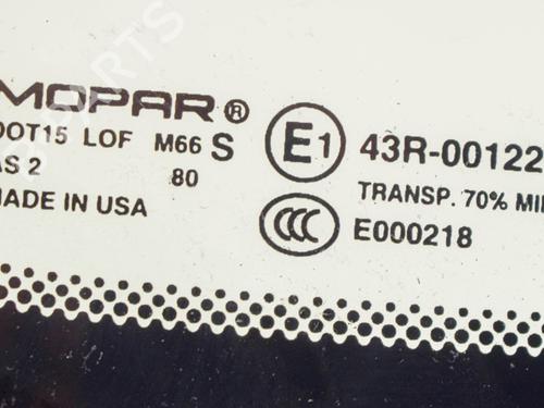 Front right quarter glass CHRYSLER PACIFICA (RU) 3.6 | BP27756506C112