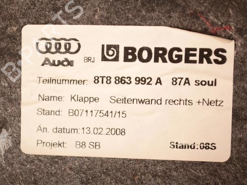 Boot lining AUDI A5 Sportback (8TA) 3.0 TDI quattro | BP30232231I3 