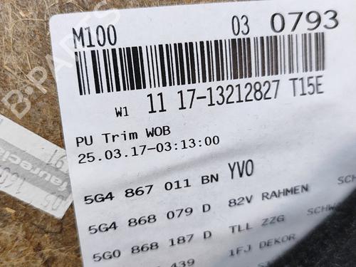 Front left panel VW GOLF VII (5G1, BQ1, BE1, BE2) e-Golf | BP25883799C58  - Image 8