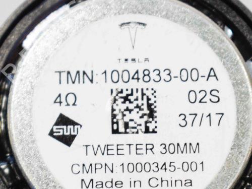 Used Speaker TESLA MODEL S (5YJS) 75D AWD (525 hp) 20233060