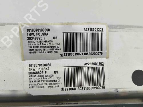 Passenger airbag MERCEDES-BENZ S-CLASS (W221, V221) S 500 4-matic (221.086, 221.186) | BP29510828C10 