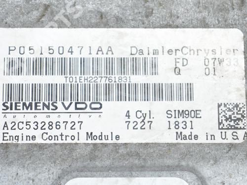 Engine control unit (ECU) DODGE AVENGER 2.0 CRD | BP7901798M57
