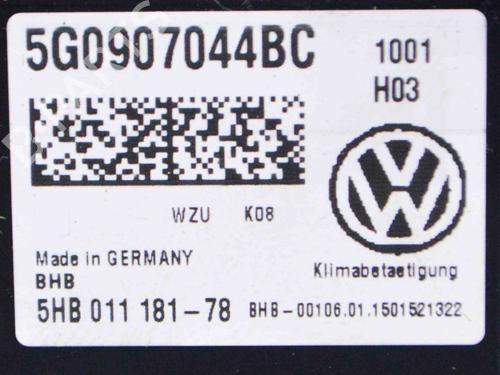 Climate control VW GOLF VII (5G1, BQ1, BE1, BE2) 2.0 R 4motion | BP6760479I5 