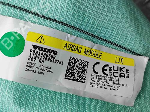 Right curtain airbag VOLVO XC60 II (246) 2.0 B5 Mild-Hybrid | BP29486360C12 