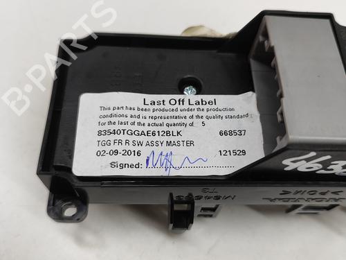 Right front window switch HONDA CIVIC X Hatchback (FC_, FK_) 2.0 Type-R (FK8) | BP20982046I26 