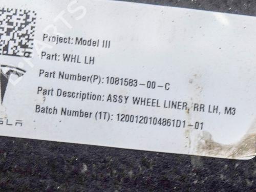 Wheel arch TESLA MODEL 3 (5YJ3) EV AWD | BP27757771C56 