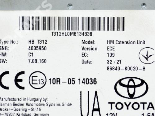 Electronic module TOYOTA C-HR (_X1_) 1.8 Hybrid (ZYX10_, ZYX11_) | BP10074728M83 