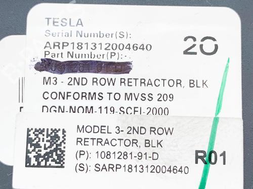 Rear right seatbelt TESLA MODEL 3 (5YJ3) EV | BP27748029I28  - Image 9