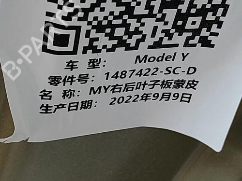 Bagstkærm Højre TESLA MODEL 3 (5YJ3) EV AWD | BP36644488C44 - Image 7