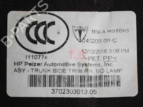 Boot lining TESLA MODEL S (5YJS) 75D AWD | BP30244135I3 