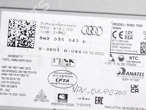 Elektronisk modul AUDI A4 B9 (8W2, 8WC) 35 TFSI Mild Hybrid | BP27762318M83 