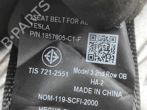 Rear right seatbelt TESLA MODEL 3 (5YJ3) EV Performance AWD | BP33697732I28 - Image 6