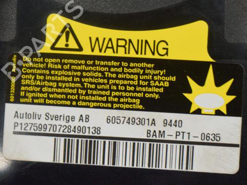 Right seat airbag SAAB 9-3 Estate (E50) 1.9 TiD | BP6760932C14 