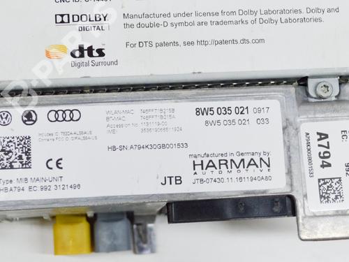 Elektronisk modul AUDI A4 B9 (8W2, 8WC) 2.0 TFSI | BP8834965M83 