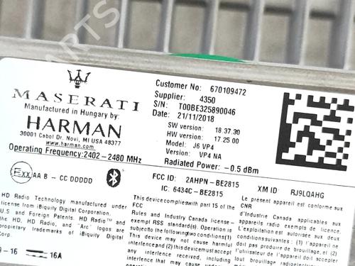 Display monitor MASERATI GHIBLI III (M157) 3.0 | BP23562551C48