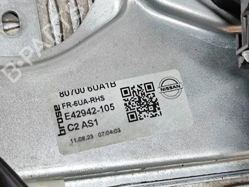 Front right window mechanism NISSAN QASHQAI III (J12) 1.3 DIG-T | BP28431568C23