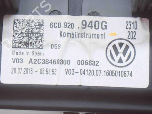Instrument cluster VW POLO V (6R1, 6C1) 1.0 TSI | BP7698730C47