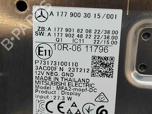 Display monitor MERCEDES-BENZ GLB (X247) GLB 200 Mild-Hybrid (247.687) | BP29373302C48 