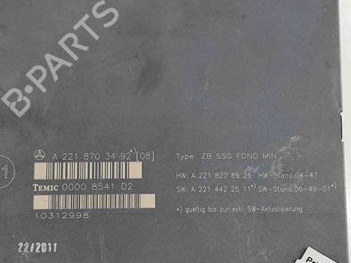 Electronic module MERCEDES-BENZ S-CLASS (W221, V221) S 350 BlueTec (221.026, 221.126) | BP29404777M83 