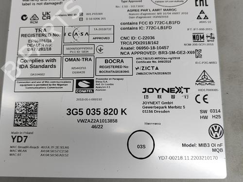 Elektronisk modul VW TAIGO (CS1) 1.0 TSI | BP27788231M83 