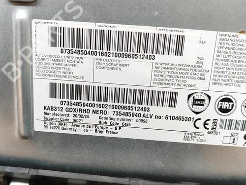 Knee airbag FIAT 500 (312_) 1.0 Mild Hybrid (312.AYD1B) | BP28674922C50 