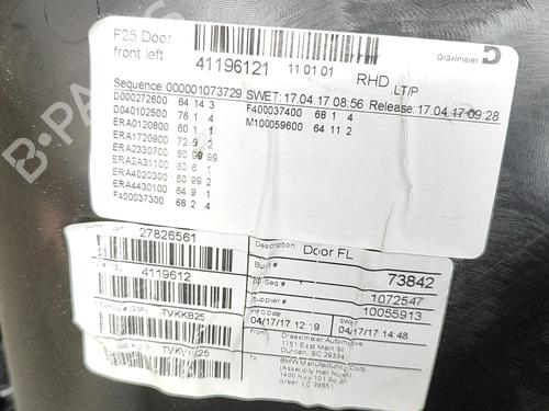 Front left panel BMW X3 (F25) xDrive 20 d | BP33825443C58 - Image 4