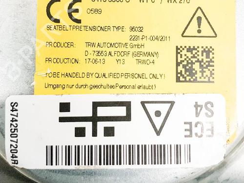 Rear right seatbelt BMW X1 (F48) sDrive 18 d | BP6863818I28 