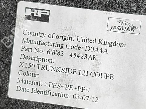 Boot lining JAGUAR XK II Coupe (X150) 5.0 XKR | BP30837020I3