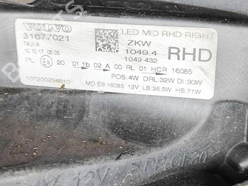 Right headlight VOLVO V40 Hatchback (525) D3 | BP34136549C29  - Image 8